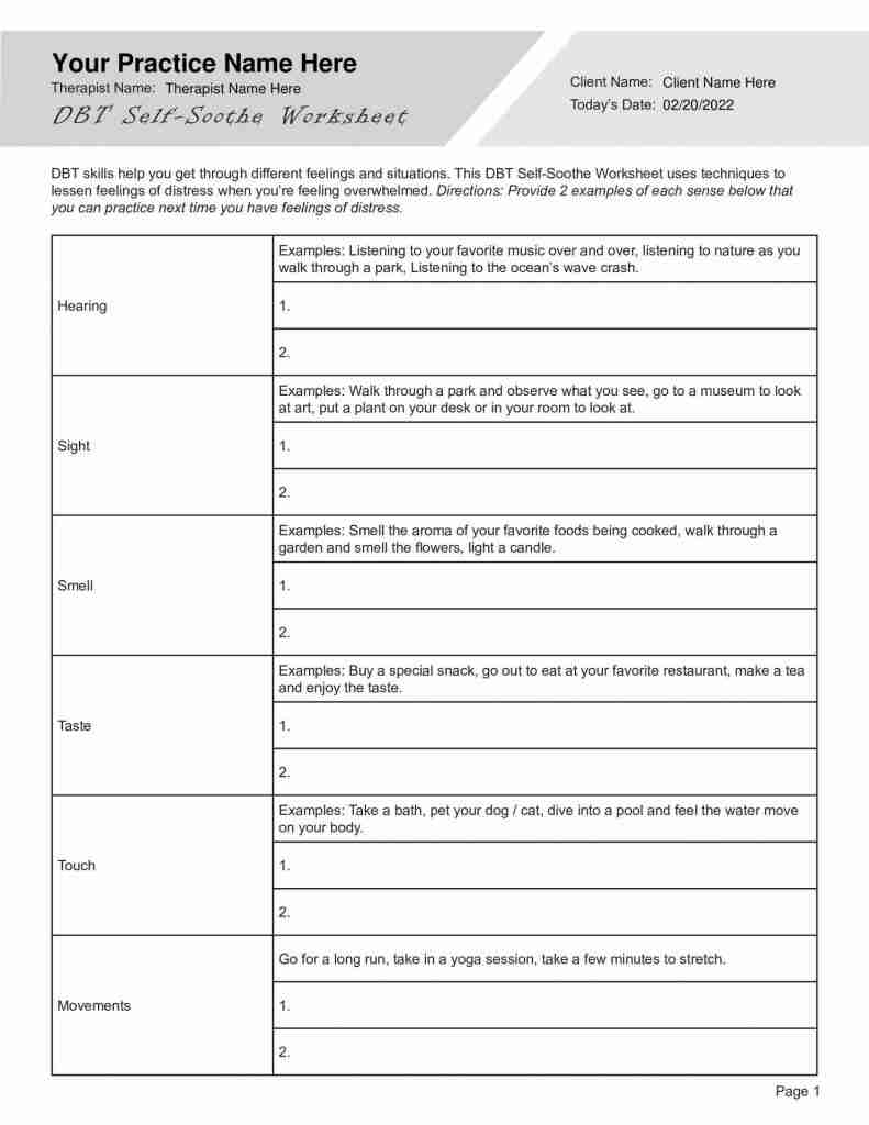 free printable dbt worksheets free printable dbt worksheets