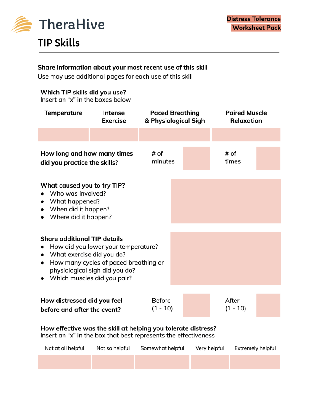 Free Printable Dbt Worksheets
