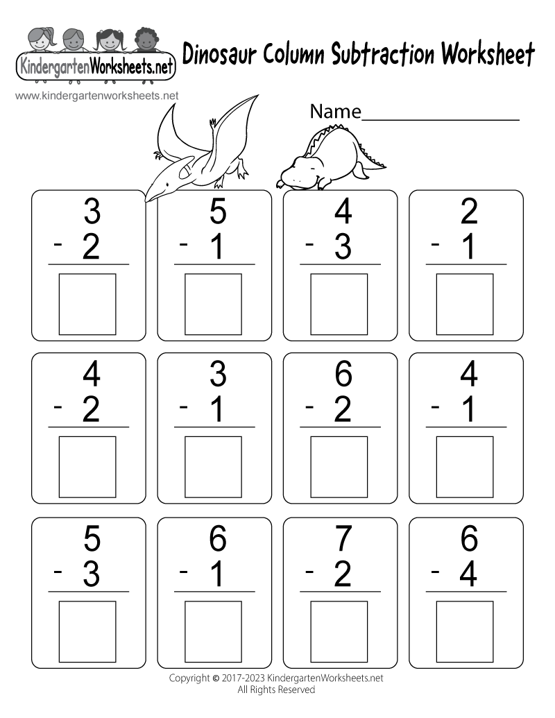 Free Printable Subtraction Worksheets For Kindergarten