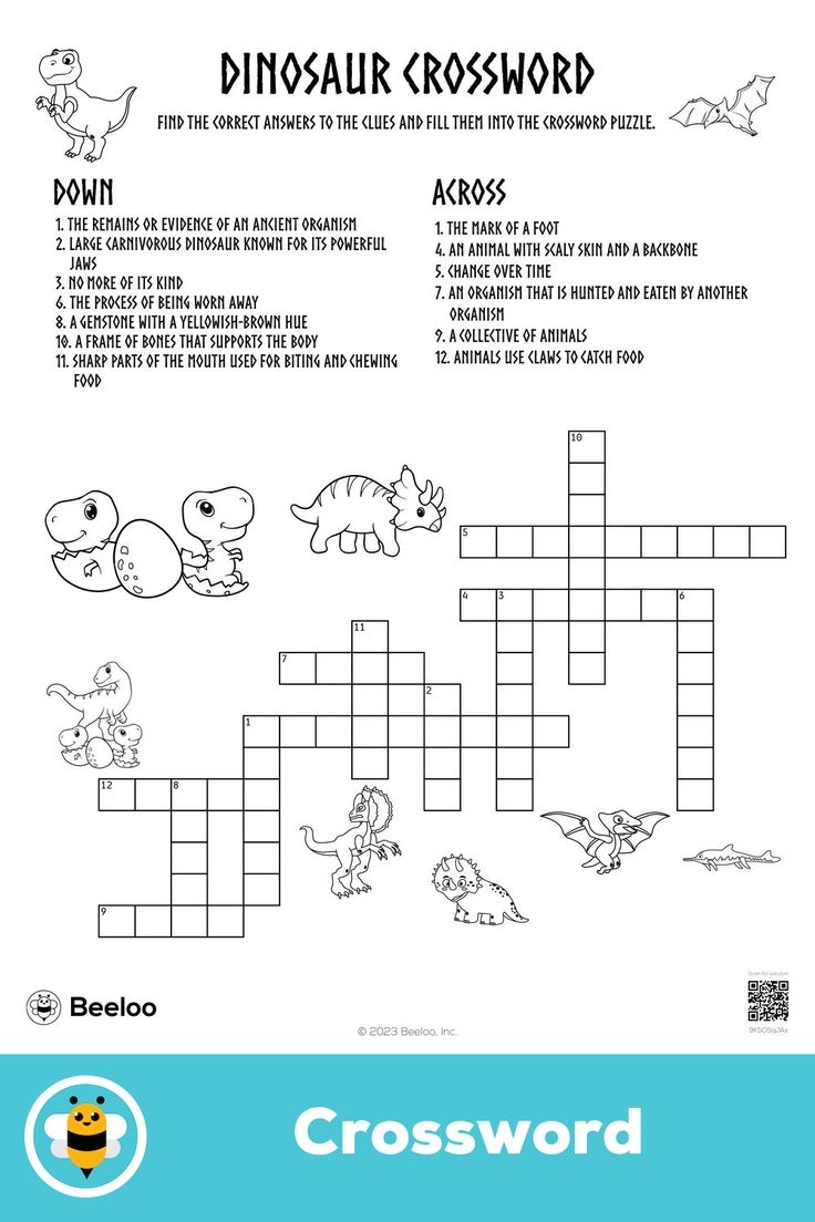 Dinosaur Crossword Dinosaur Crossword