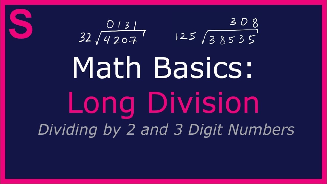 Dividing By 2 And 3 Digit Numbers YouTube