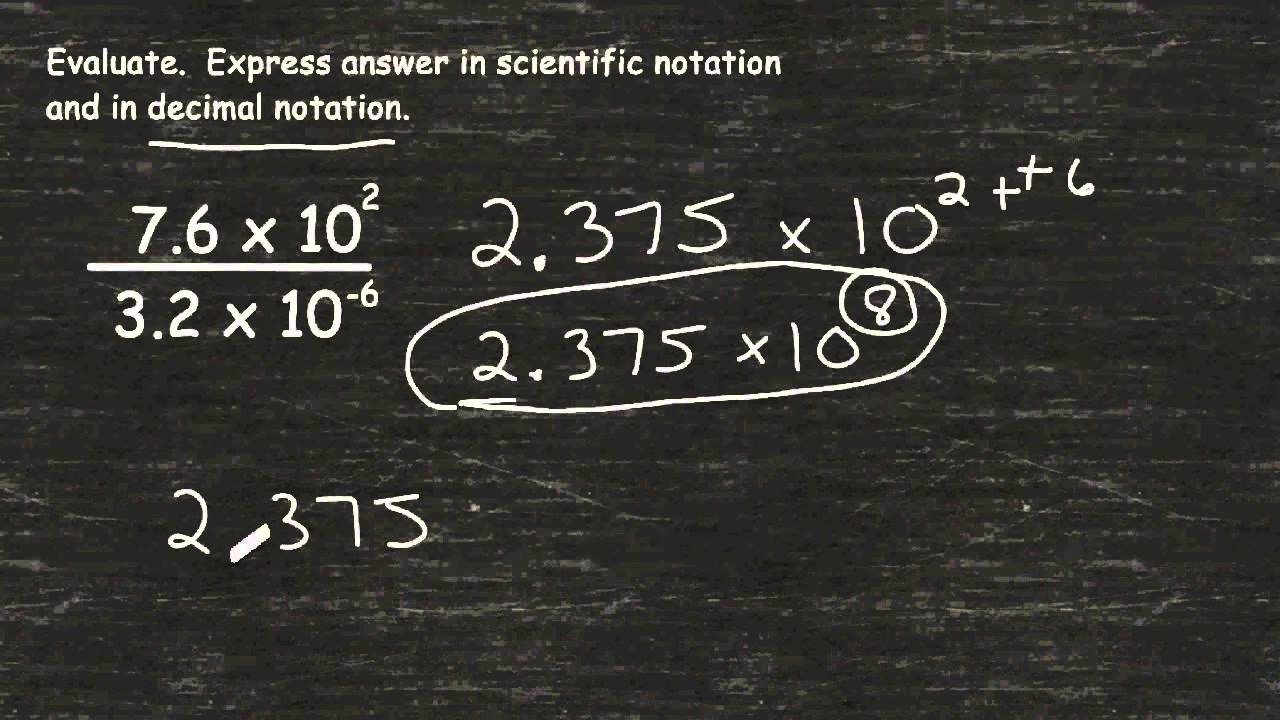 Dividing Values In Scientific Notation YouTube Dividing Values In Scientific Notation YouTube