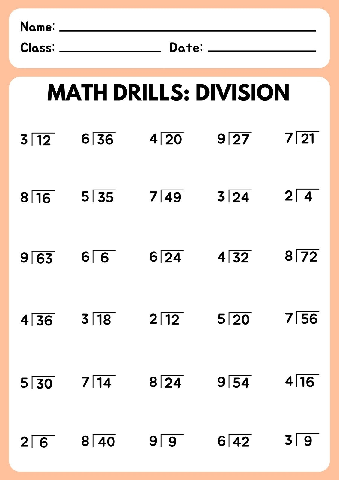 Division Worksheets amp Problems Free Printable Math Drills DIY Worksheets Library