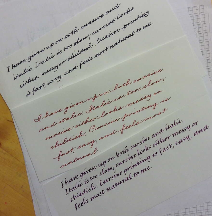 Cursive And Print Combination