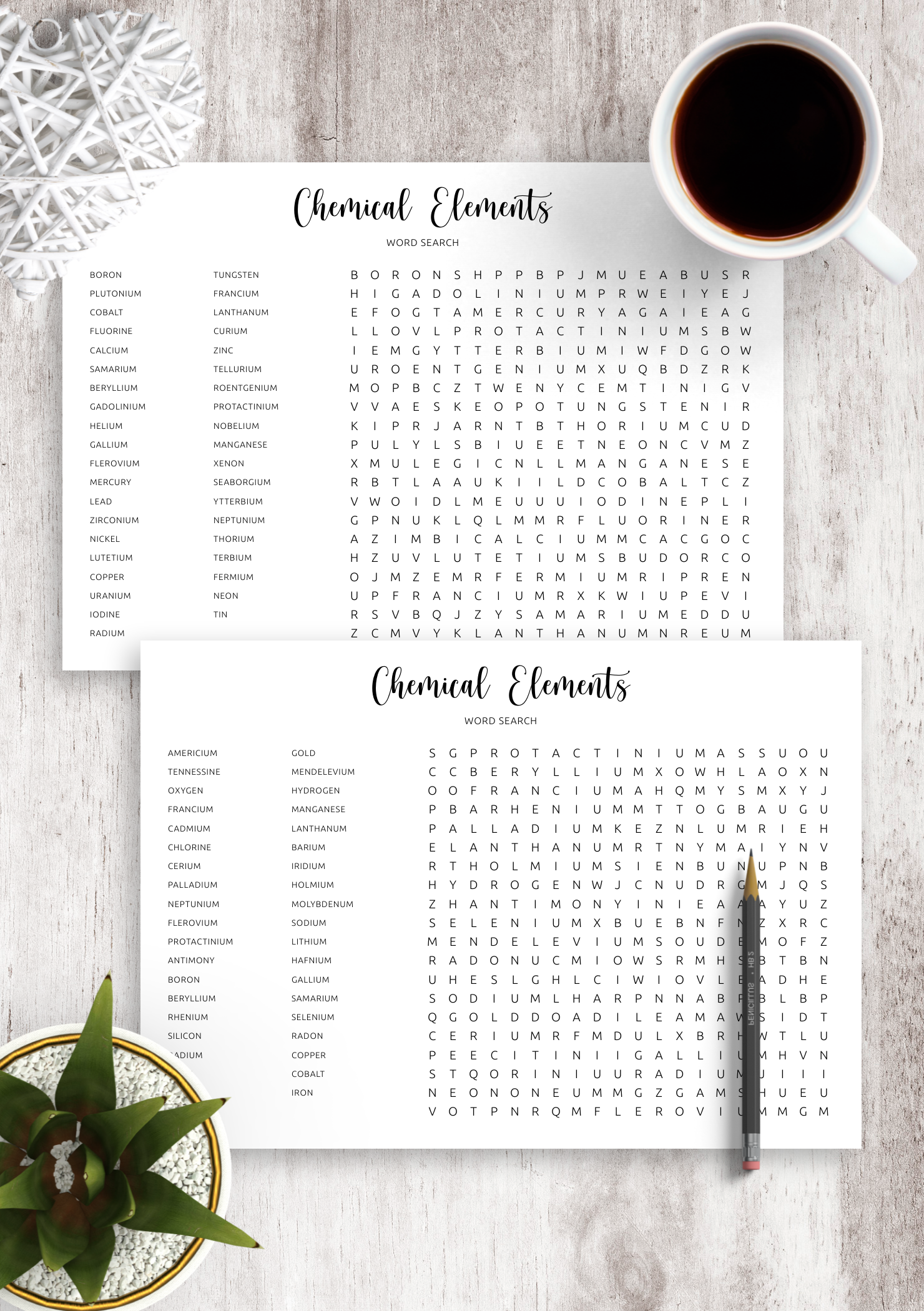 chemical elements word search chemical elements word search