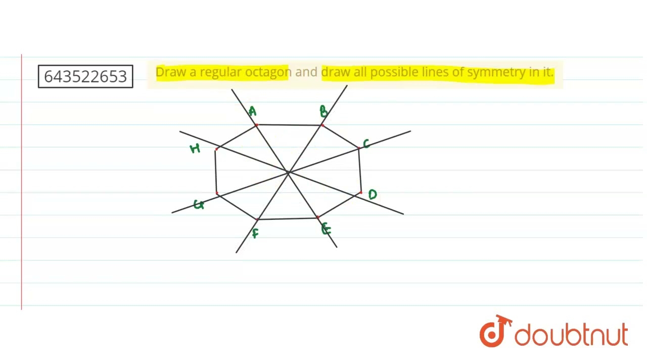 draw a line of symmetry draw a line of symmetry
