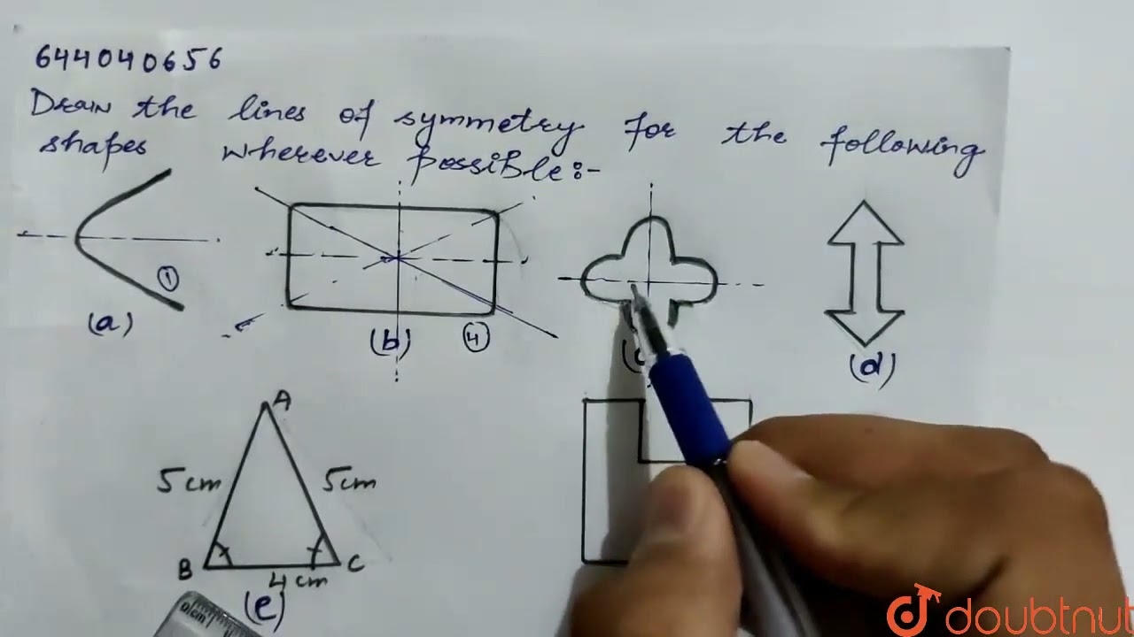 Draw The Lines Of Symmetry For The Following Shapes Wherever Possible 6 SYMMETRY MATHS YouTube Draw The Lines Of Symmetry For The Following Shapes Wherever Possible 6 SYMMETRY MATHS YouTube