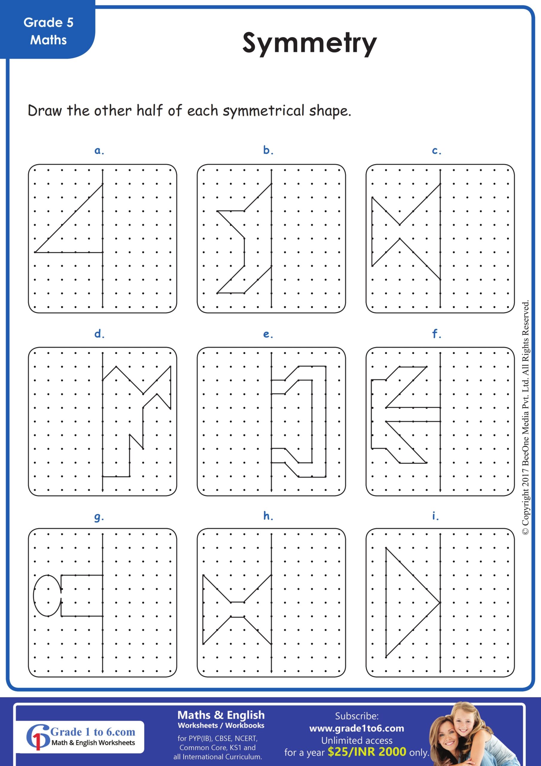 Drawing Lines Of Symmetry Worksheet Grade1to6 Drawing Lines Of Symmetry Worksheet Grade1to6
