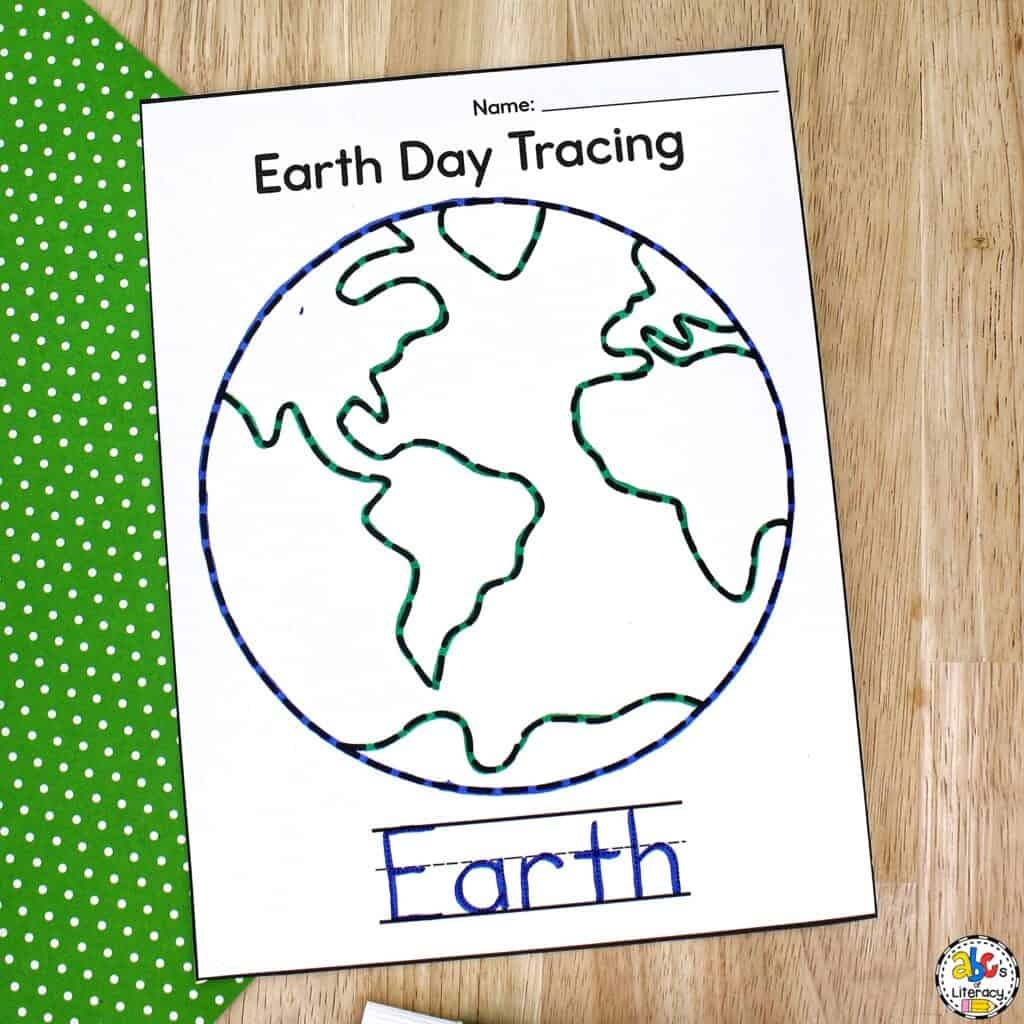 Earth Day Tracing Worksheets Earth Day Tracing Worksheets