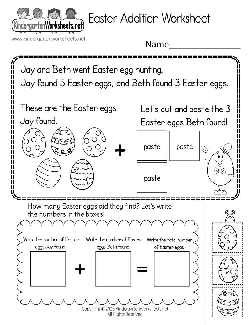 Easter Addition Worksheet Free Printable Digital PDF Easter Addition Worksheet Free Printable Digital PDF