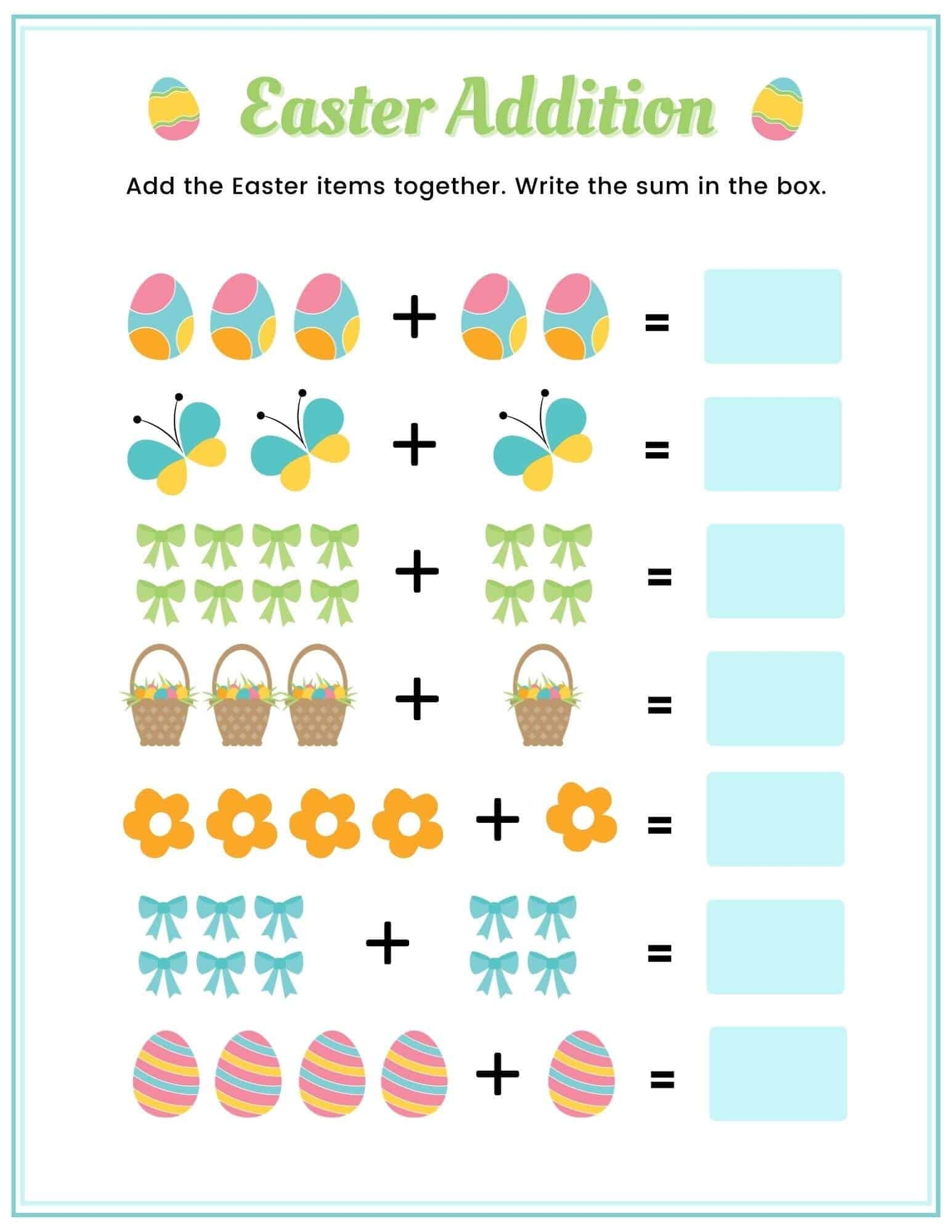 Easter Math Worksheets Fun And Free Easter Math Worksheets Fun And Free