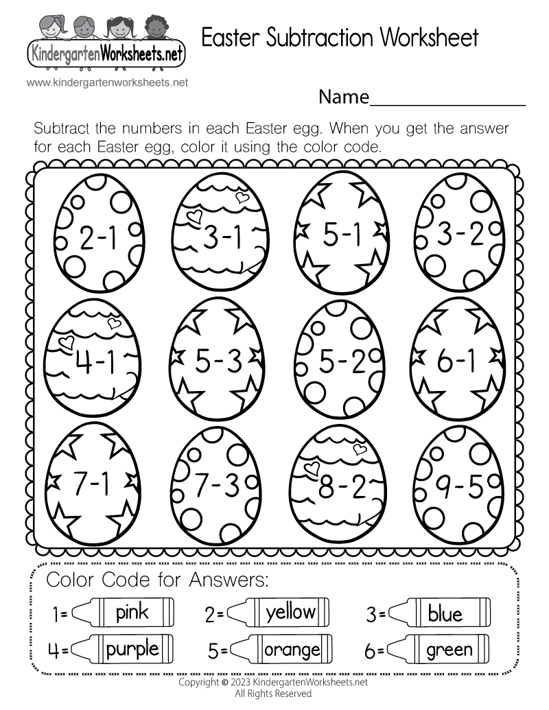 Easter Subtraction Worksheet Free Printable Digital PDF Easter Subtraction Worksheet Free Printable Digital PDF
