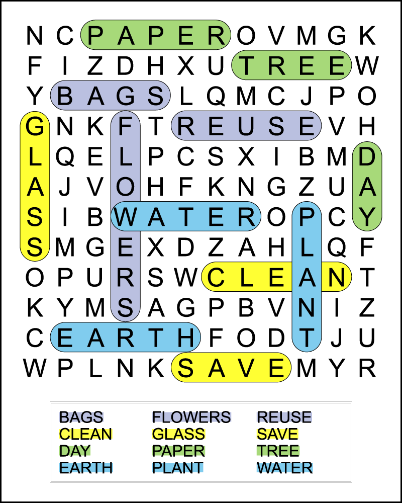 plant word search answer key