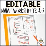Editable Name Worksheets A To Z