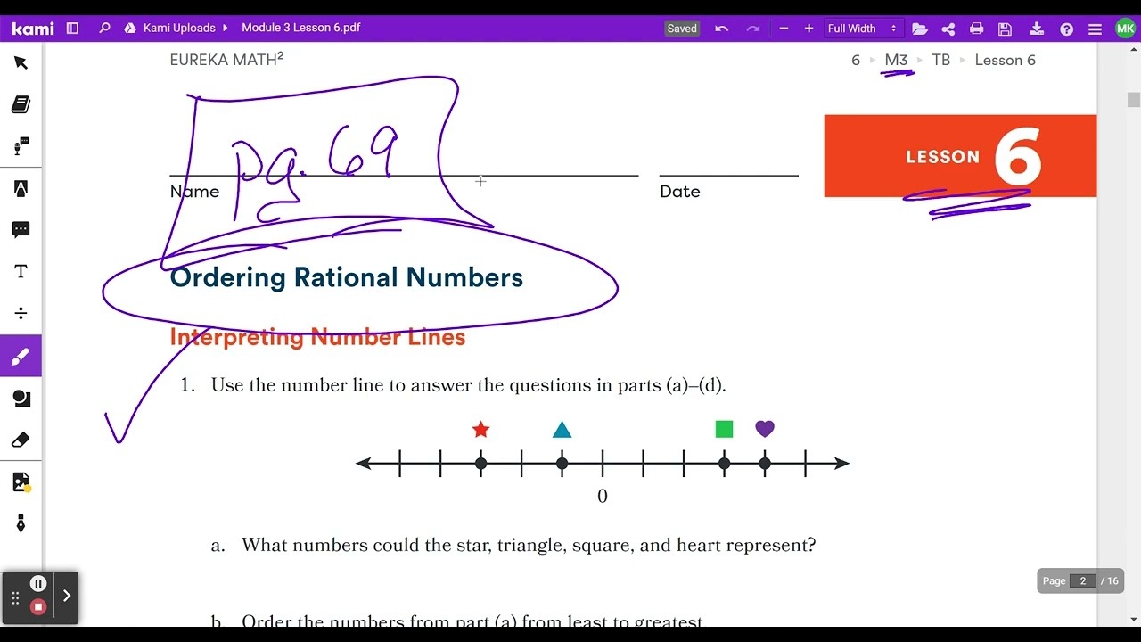Eureka Squared Grade 6 Module 3 Lesson 6 YouTube