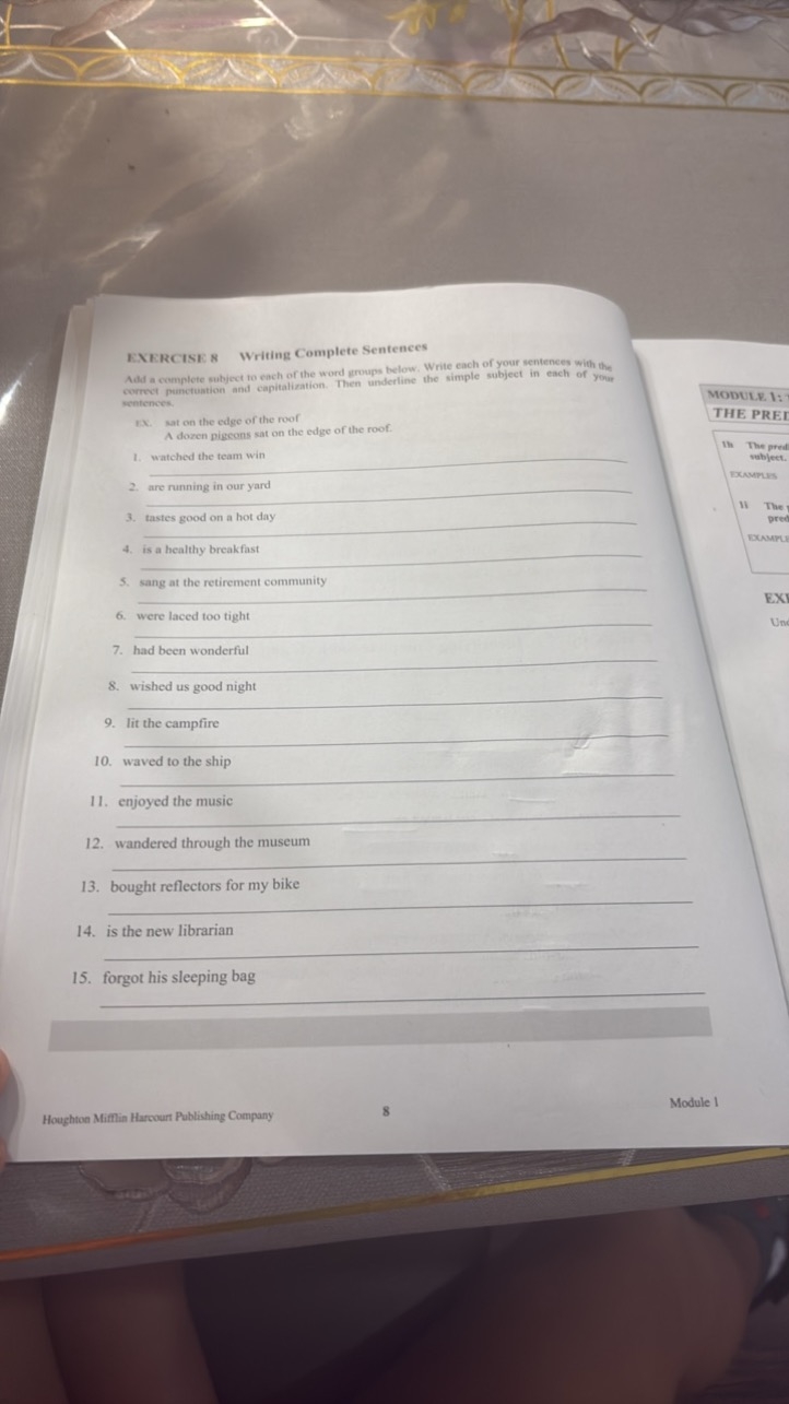 answer the questions write complete sentences answer the questions write complete sentences