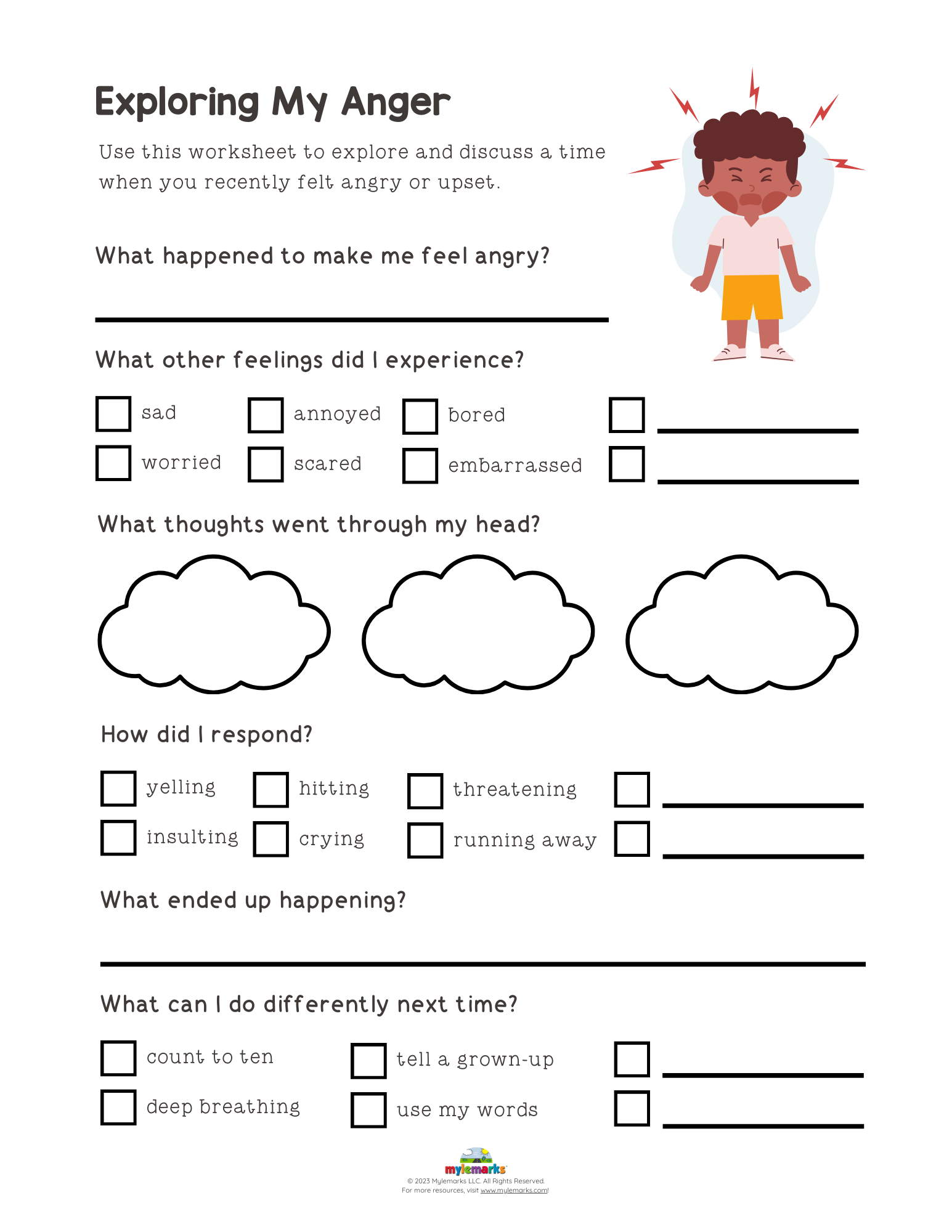 Exploring My Anger ES F Worksheets Library Exploring My Anger ES F Worksheets Library