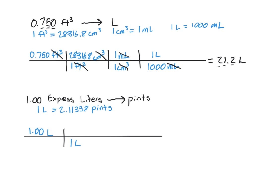 Express a 0 750 Cubic Foot In Units Of Liters b 1 00 Liter In Units Of Pints c Miles Per Gallon In Kilometers Per Liter Numerade Express a 0 750 Cubic Foot In Units Of Liters b 1 00 Liter In Units Of Pints c Miles Per Gallon In Kilometers Per Liter Numerade