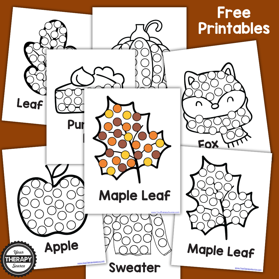 Fall Dot Marker Printables Free Your Therapy Source