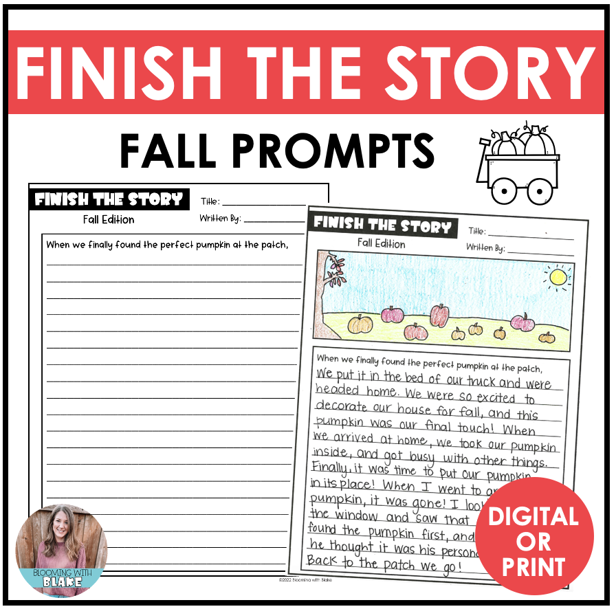 Fall Writing Activity Finish The Story Creative Writing Prompts Made By Teachers Fall Writing Activity Finish The Story Creative Writing Prompts Made By Teachers