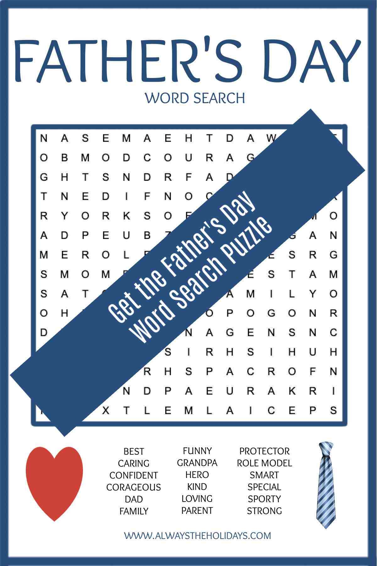 Father s Day Word Search Printable Free Word Find Printable Father s Day Word Search Printable Free Word Find Printable
