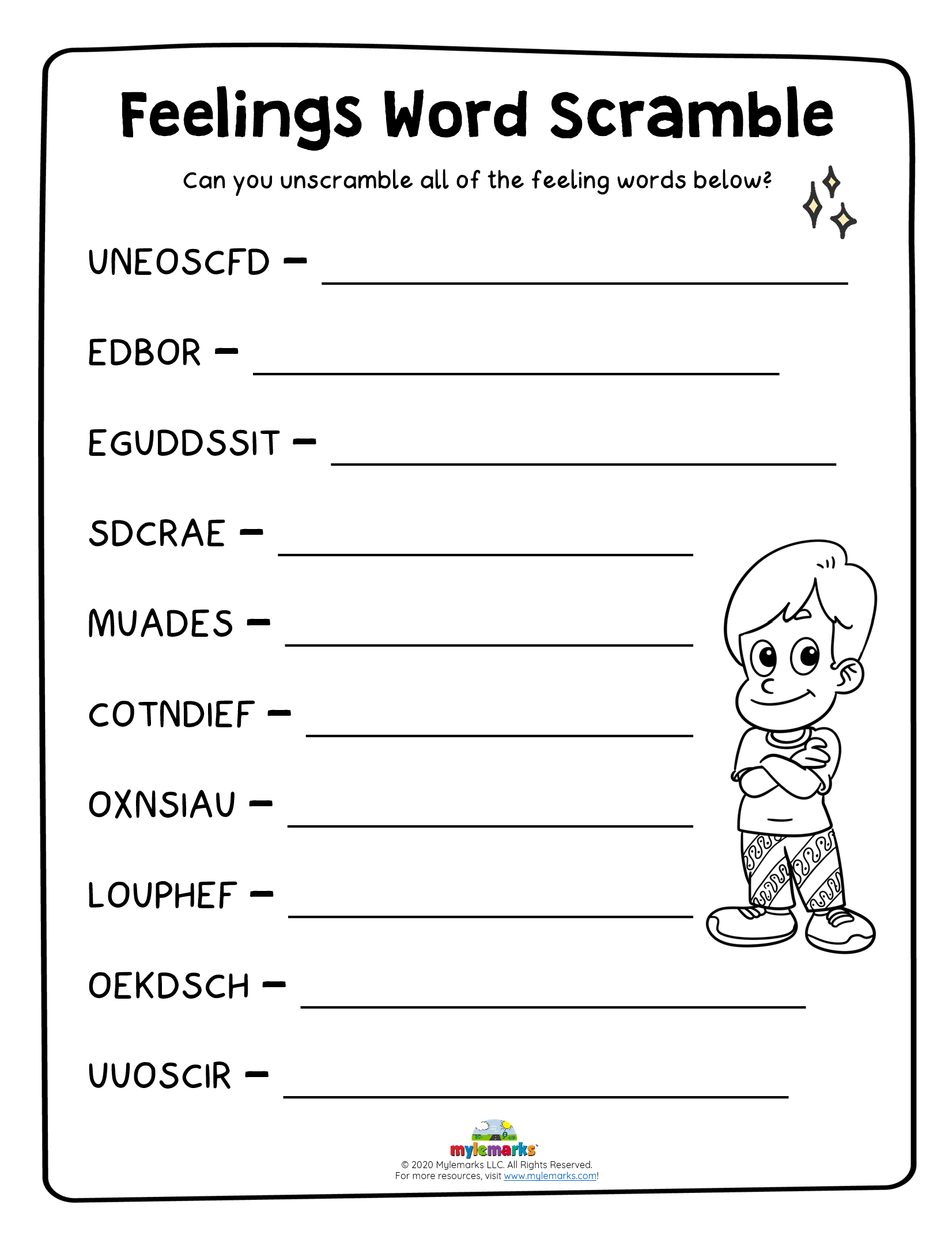 Feelings ACTIVITY Pack Printable Feelings ACTIVITY Pack Printable