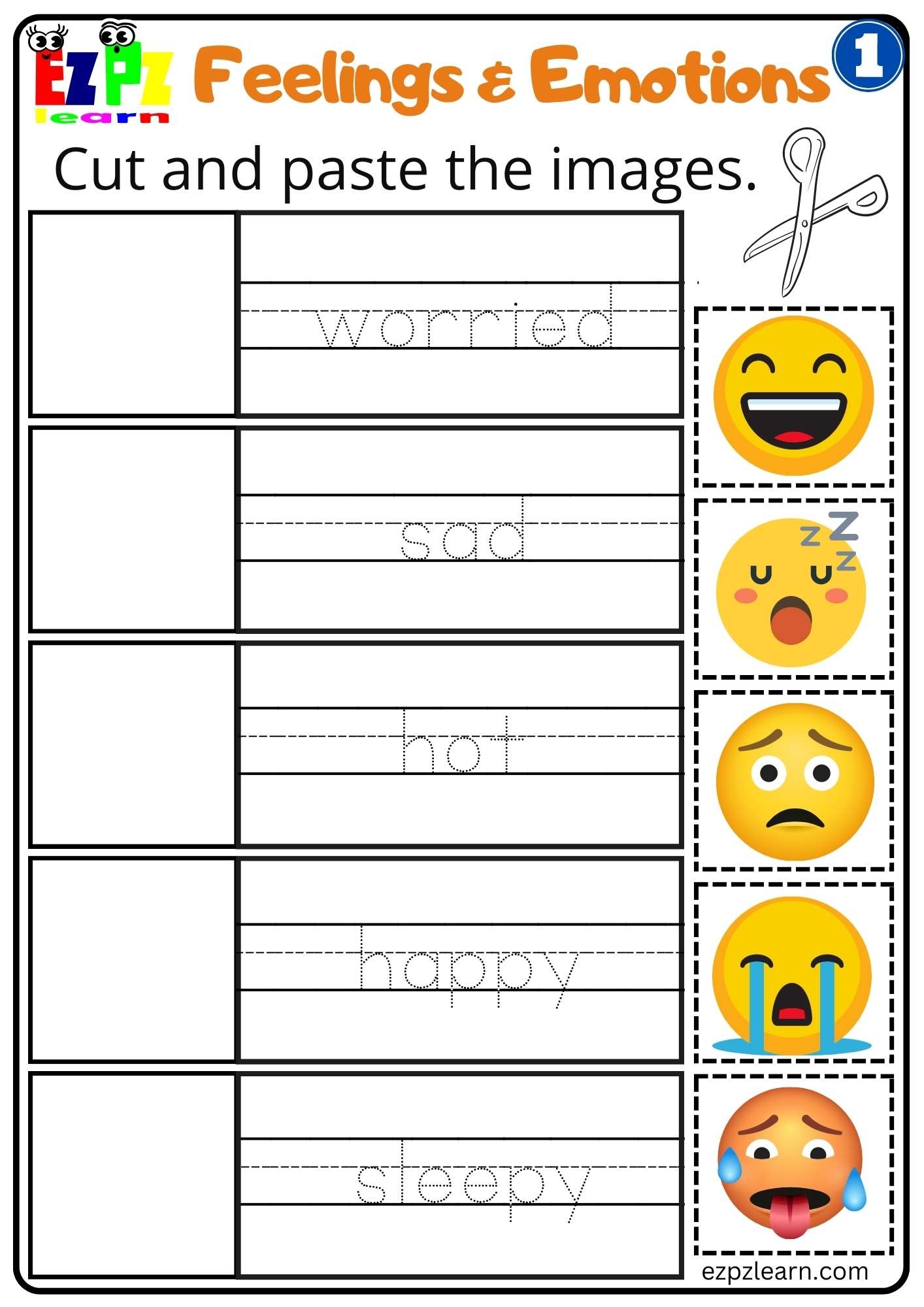 Free Printable Emotions Worksheets