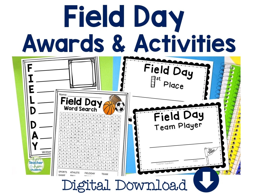 Field Day Awards Certificates Field Day Word Search Writing Activity Field Day Certificates Field Day Activities Field Day Printable Etsy