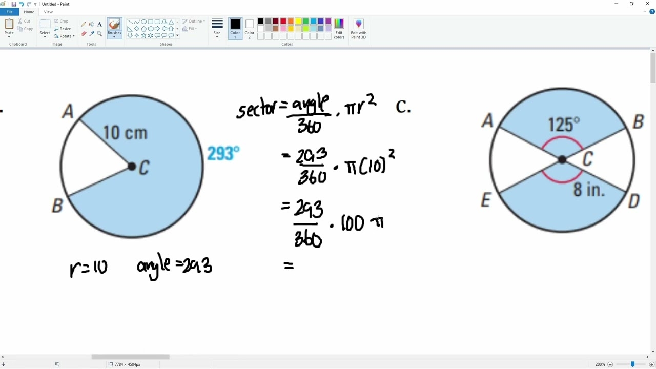 Find The Area Of The Shaded Region Sector Of A Circle 8 YouTube Find The Area Of The Shaded Region Sector Of A Circle 8 YouTube