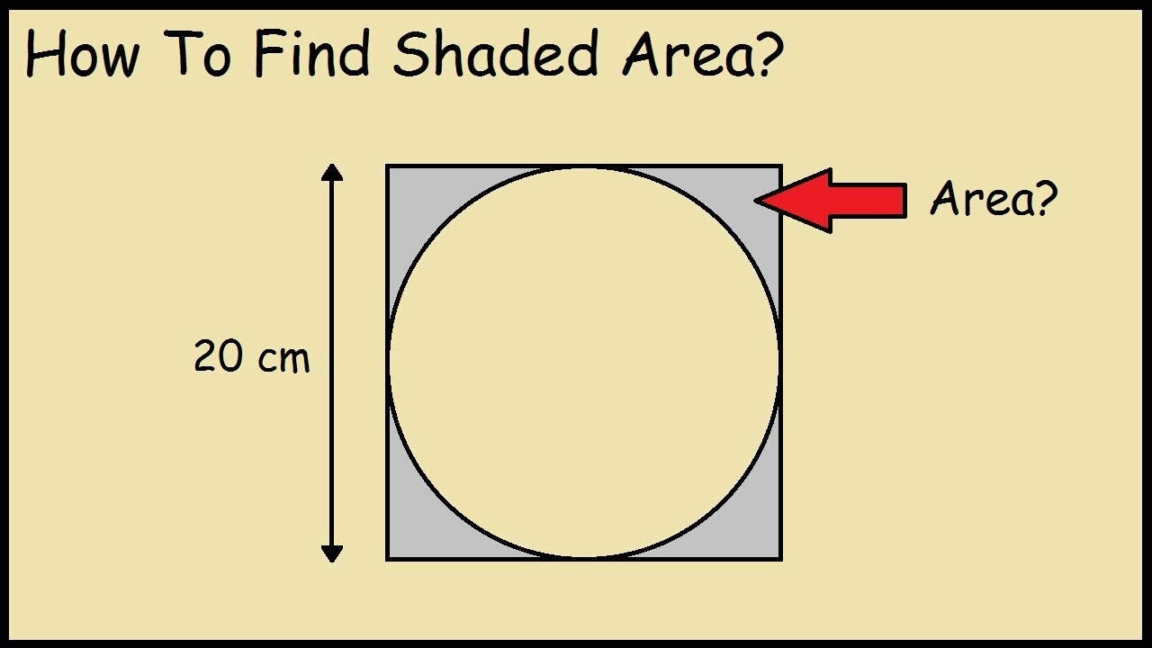 Find The Shaded Region circle Inscribed In A Square YouTube Find The Shaded Region circle Inscribed In A Square YouTube