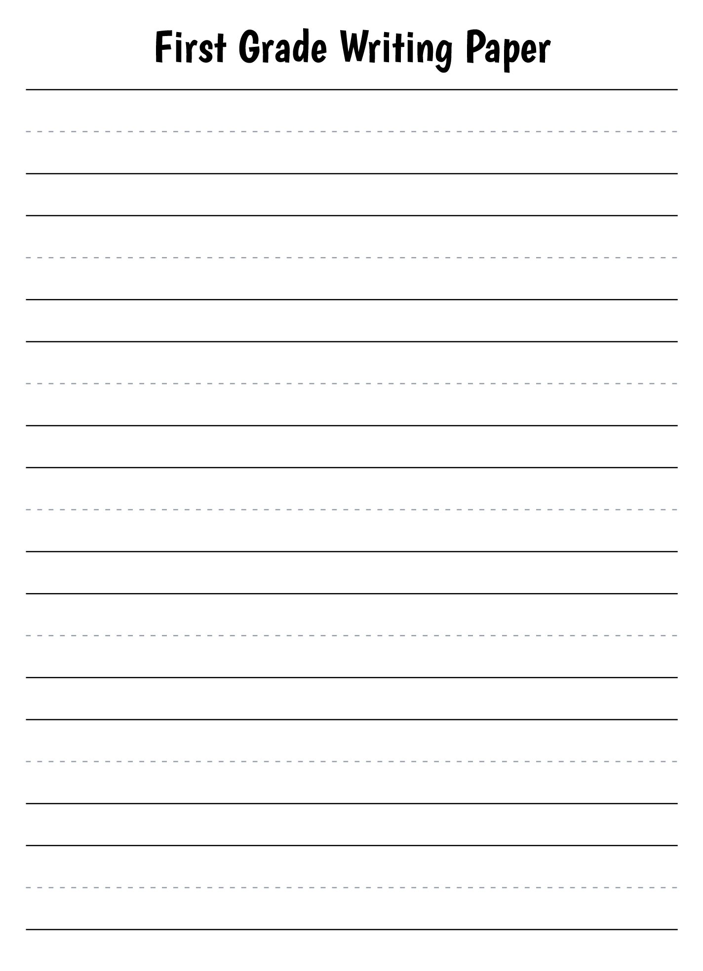 First Grade Writing Paper