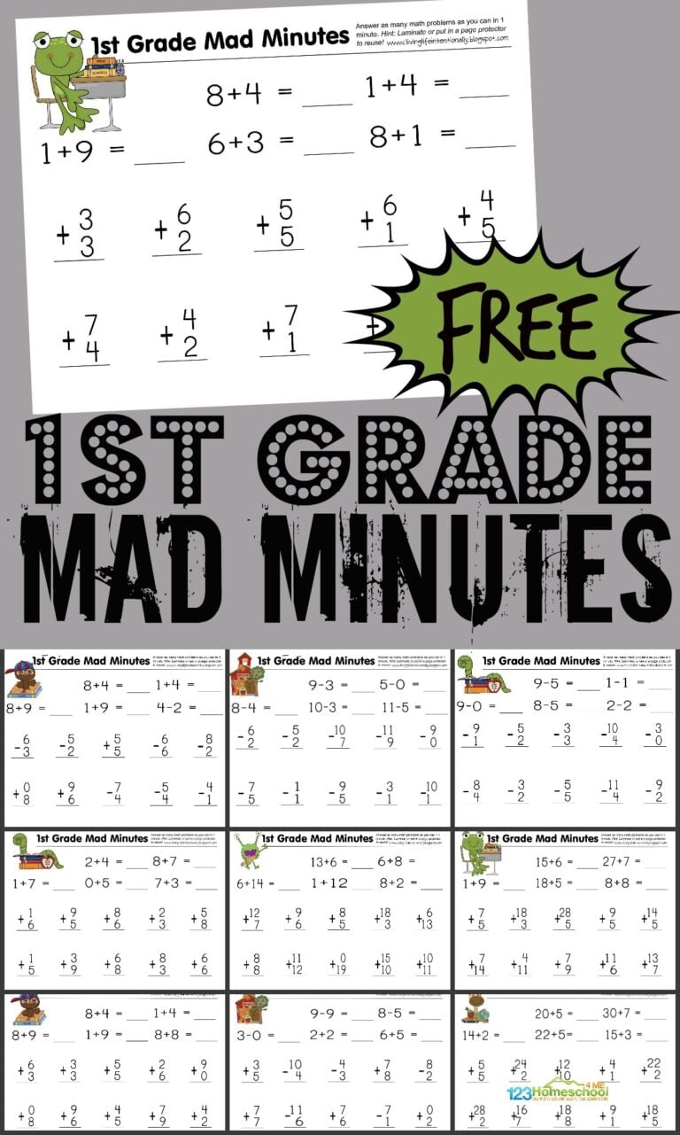 printable worksheets for 1st grade