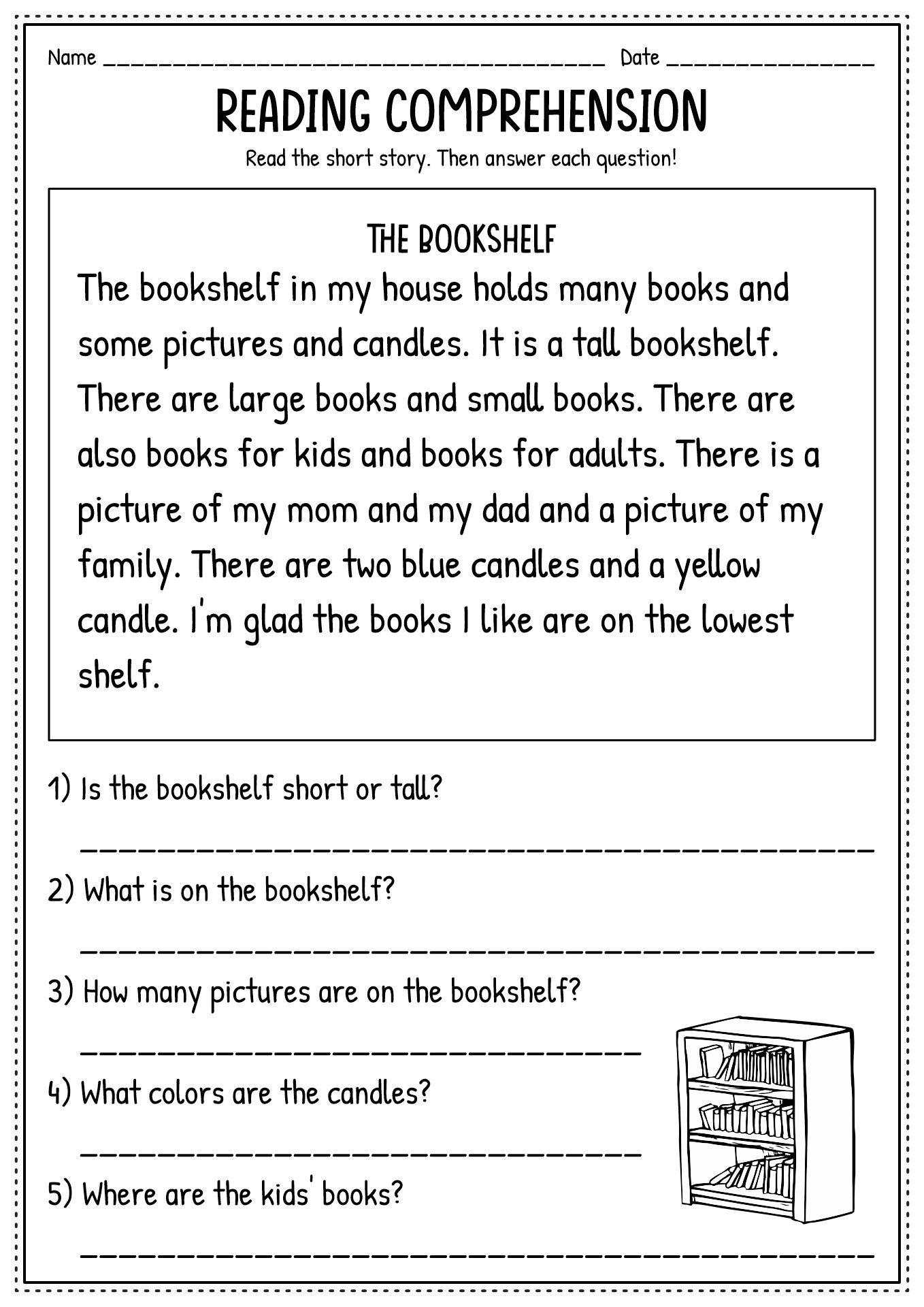 Reading Worksheets For 2nd Graders Printable