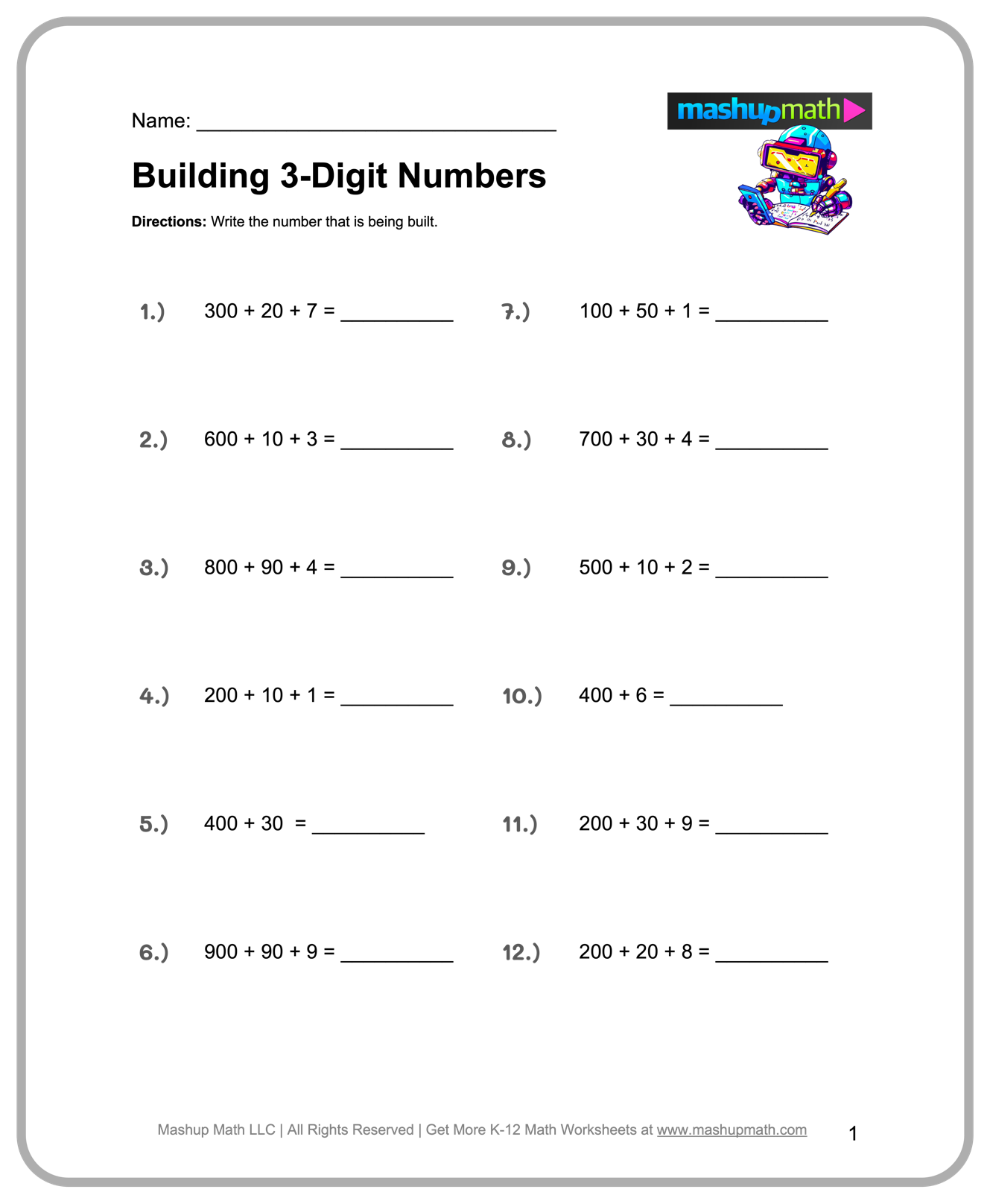 Free 3rd Grade Math Worksheets Printable W Answers Mashup Math Free 3rd Grade Math Worksheets Printable W Answers Mashup Math