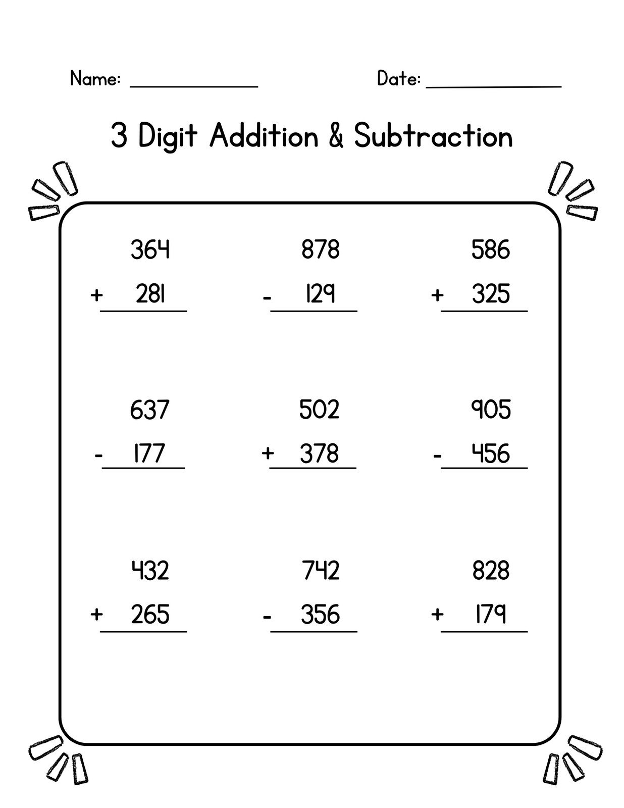 Free Printable Third Grade Math Worksheets