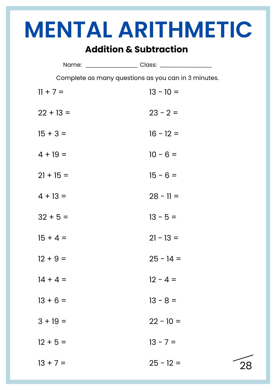 Free Printable Worksheets For 3rd Graders