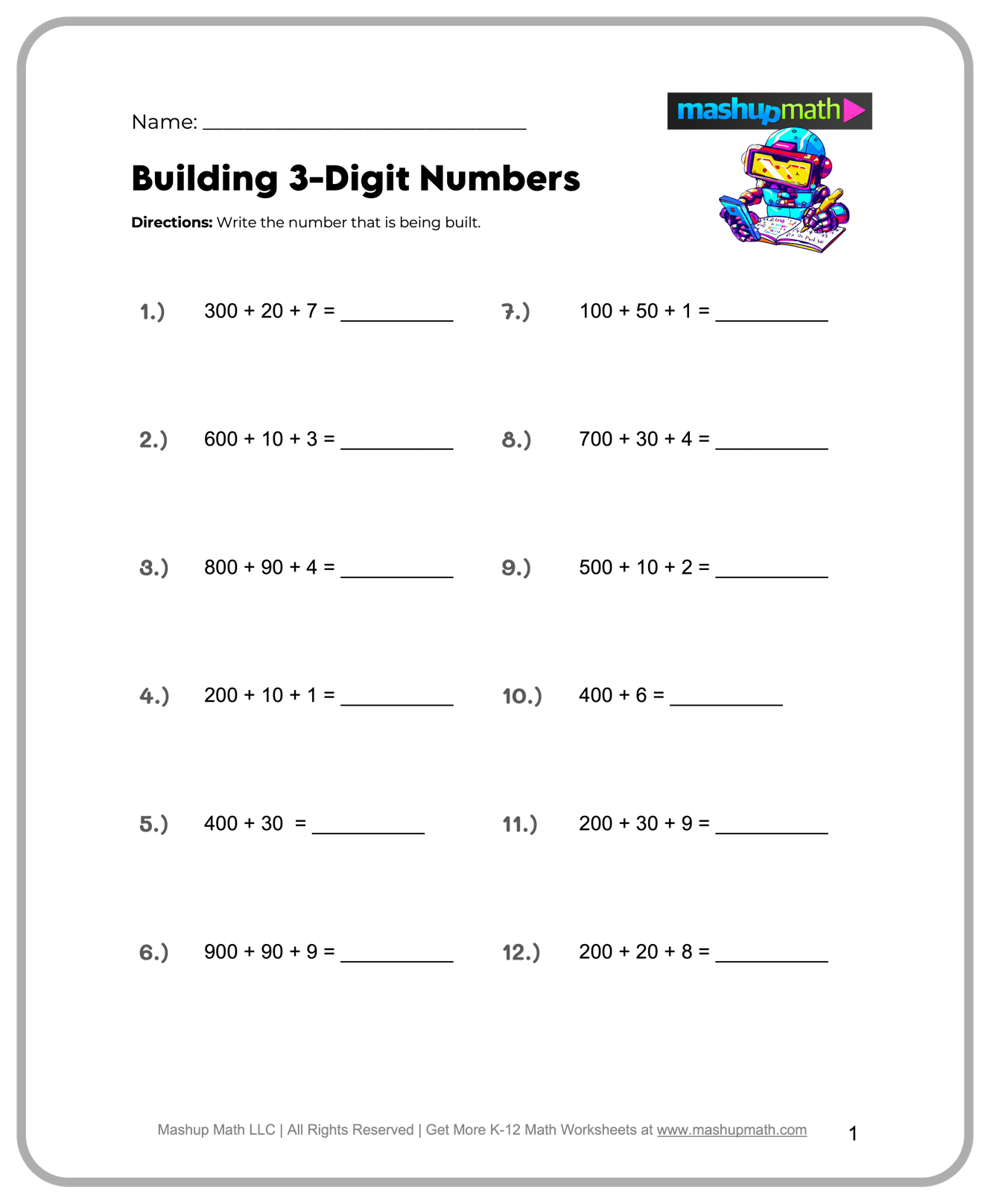 Free 4th Grade Math Worksheets Printable Mashup Math Free 4th Grade Math Worksheets Printable Mashup Math