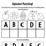 Free Alphabet Matching A Z Worksheets For Preschool The Hollydog Blog