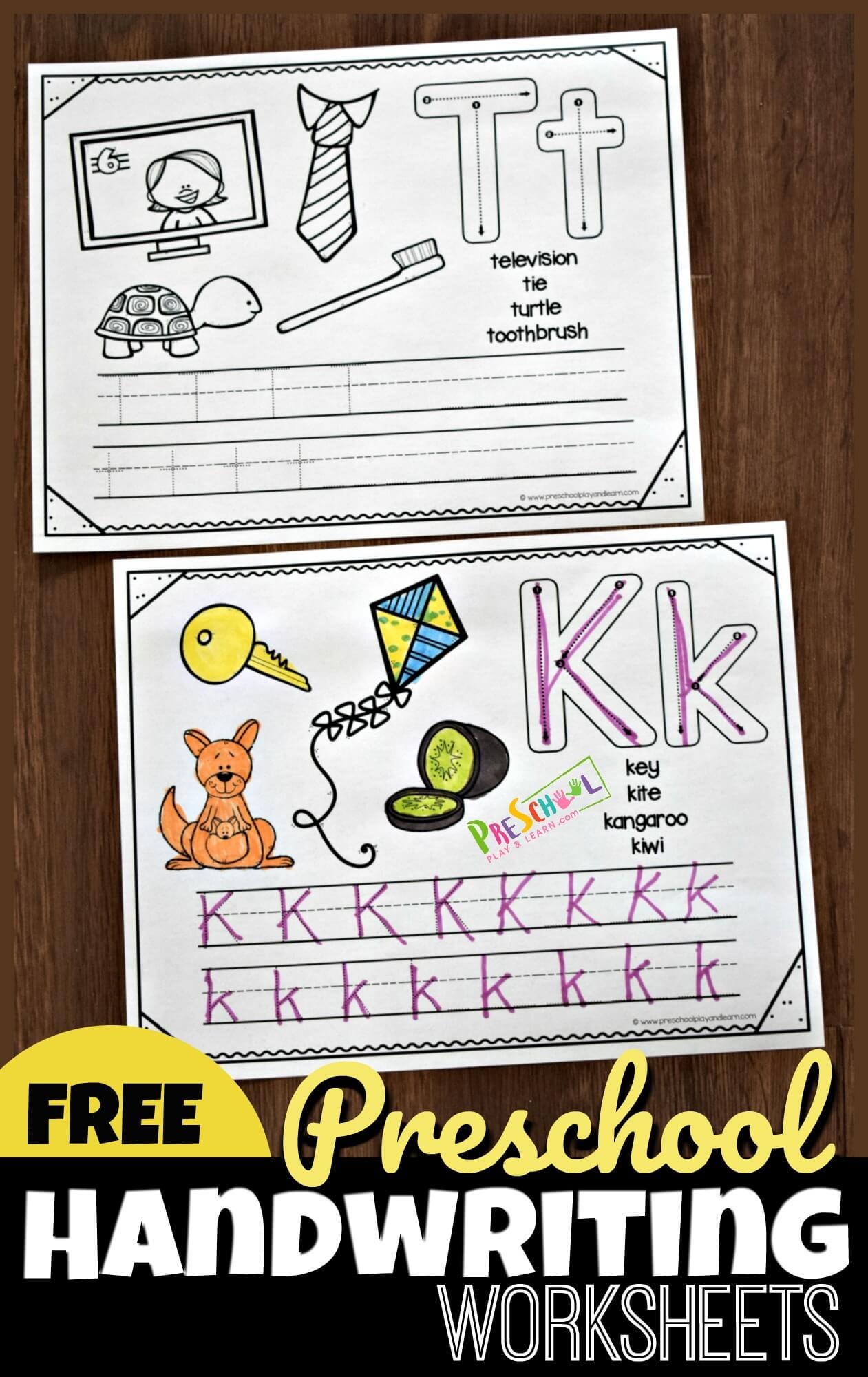 handwriting worksheets for kindergarten free printable handwriting worksheets for kindergarten free printable