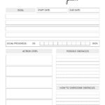 Free And Customizable Goals Templates