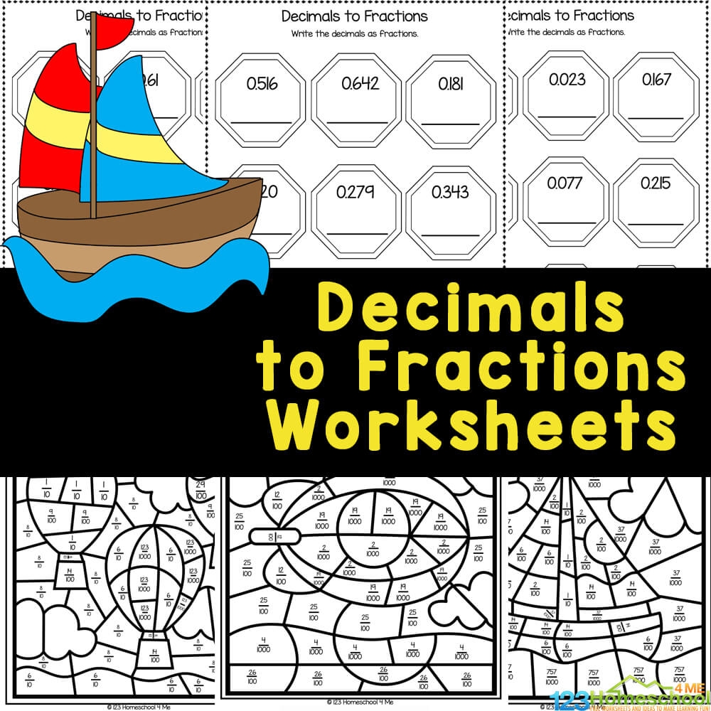 changing decimals into fractions worksheet changing decimals into fractions worksheet