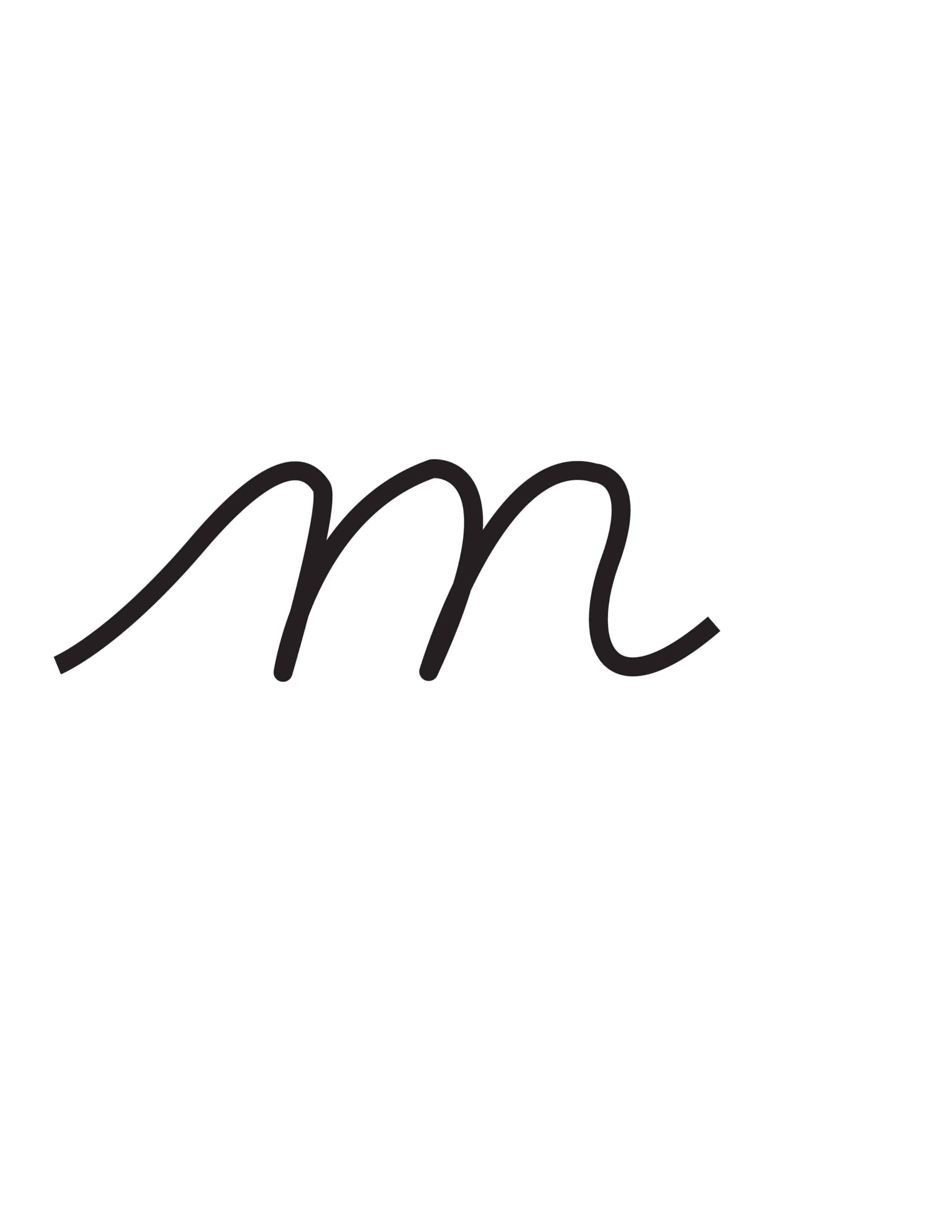 Free Cursive Letters Printable Lowercase M Free Cursive Letters Printable Lowercase M