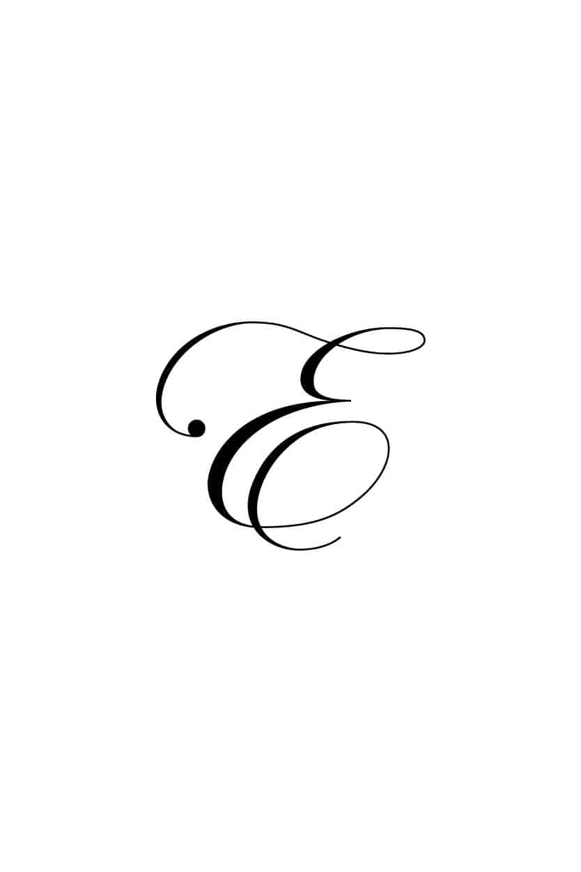 Capital E In Cursive