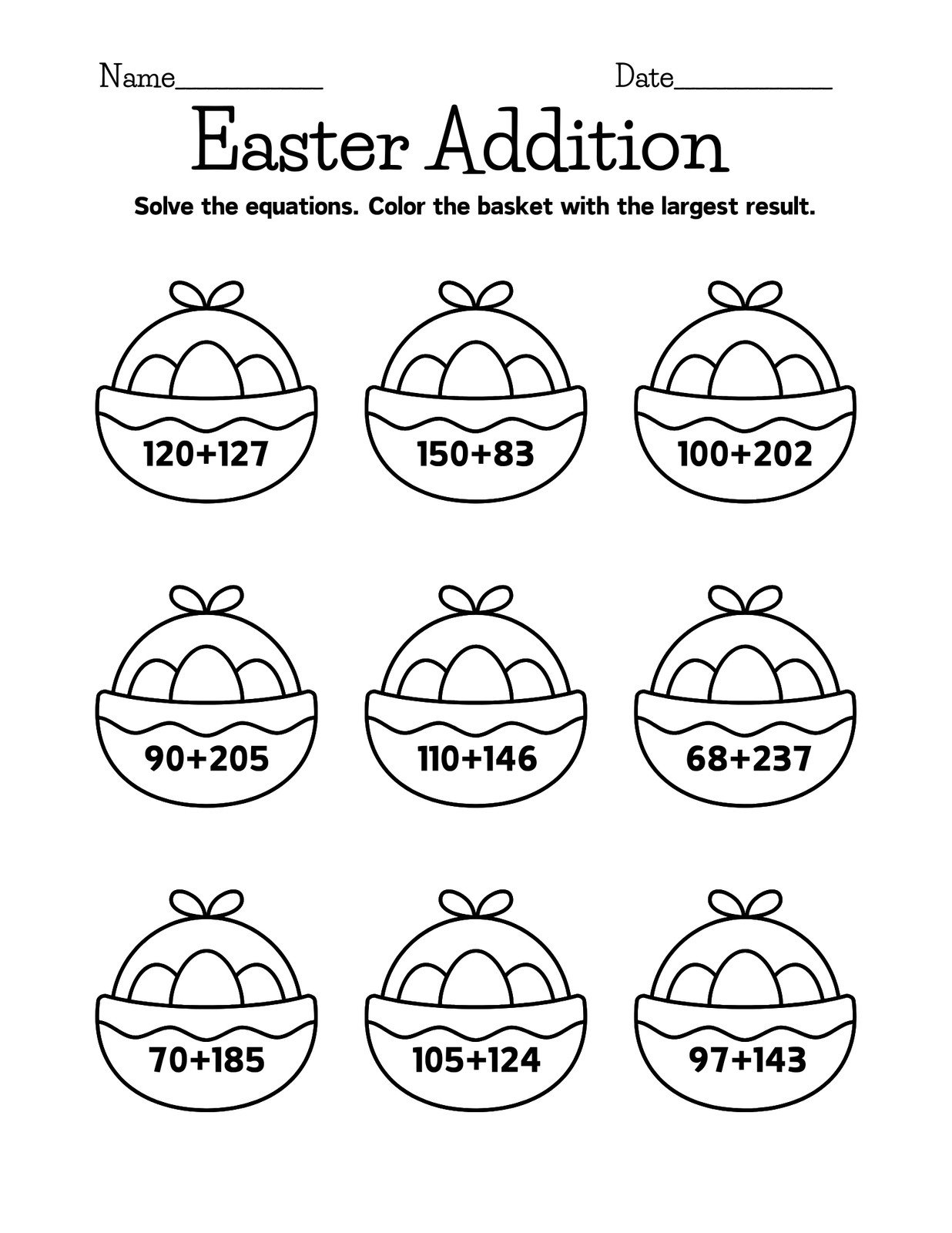 Free Custom Printable Easter Worksheet Templates Canva Free Custom Printable Easter Worksheet Templates Canva
