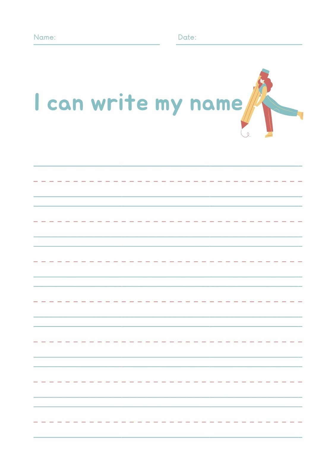 Practice Writing Name Worksheets