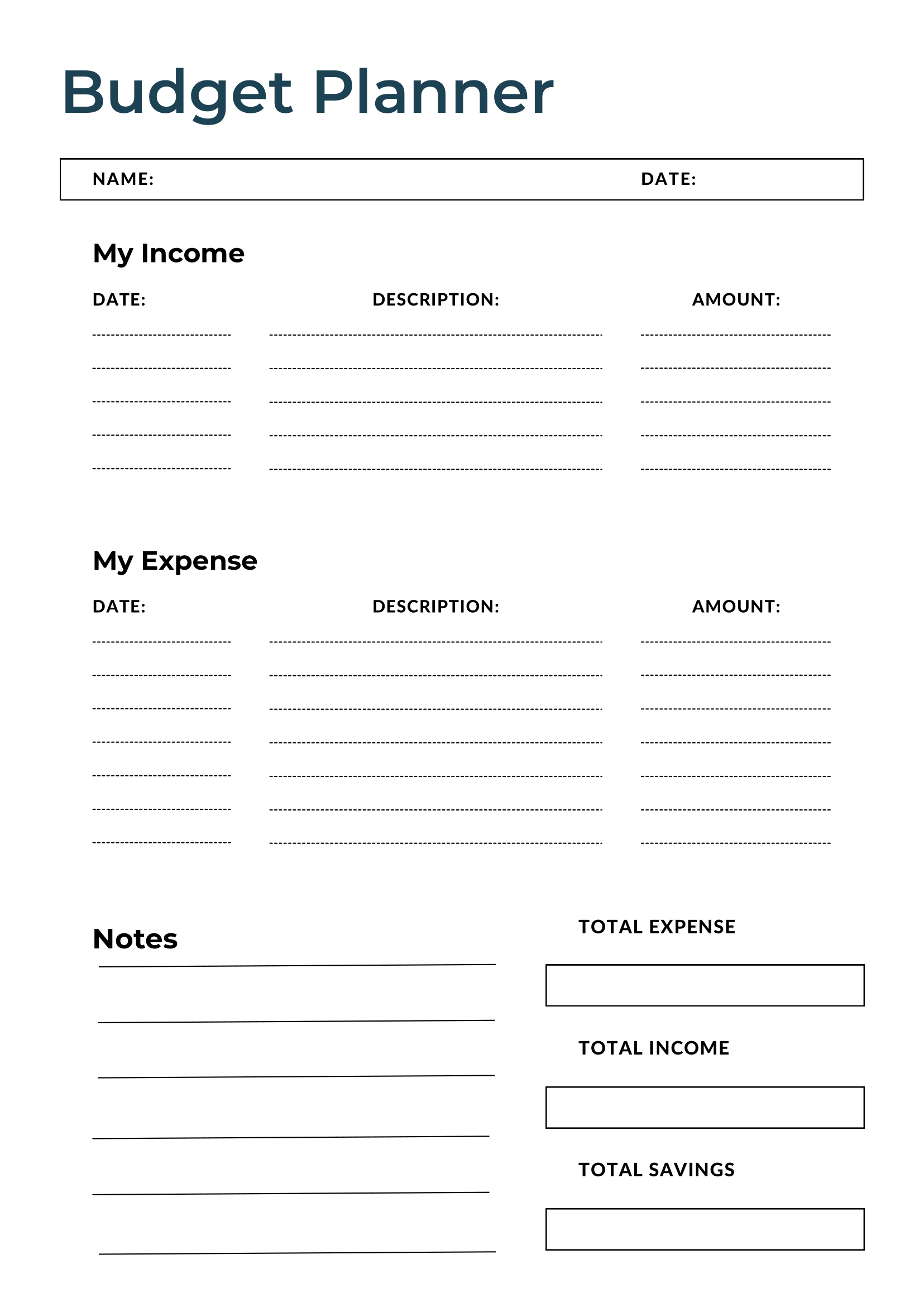 free budgeting worksheets printable