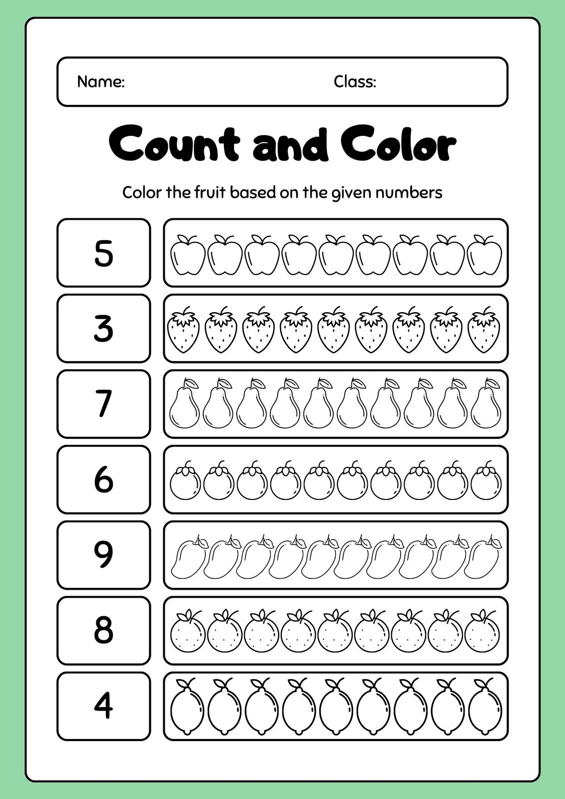 worksheets for kindergarten free printables