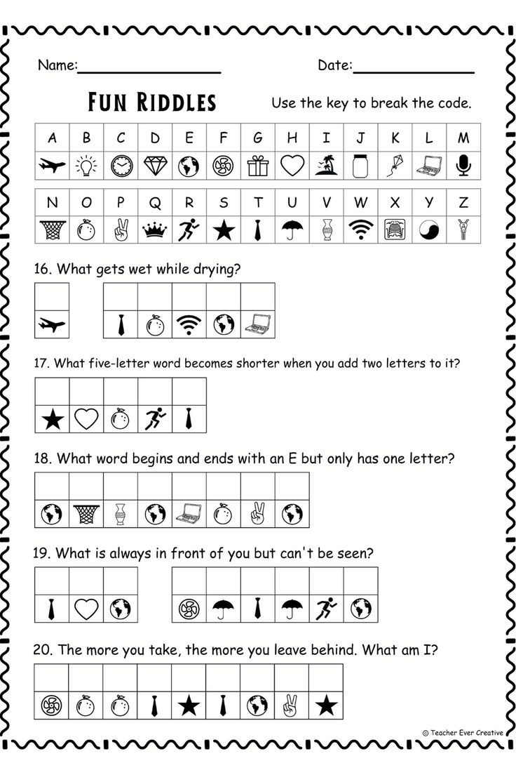 Free Fun Learning Printable Fun Riddles Code Breaker Free Fun Learning Printable Fun Riddles Code Breaker
