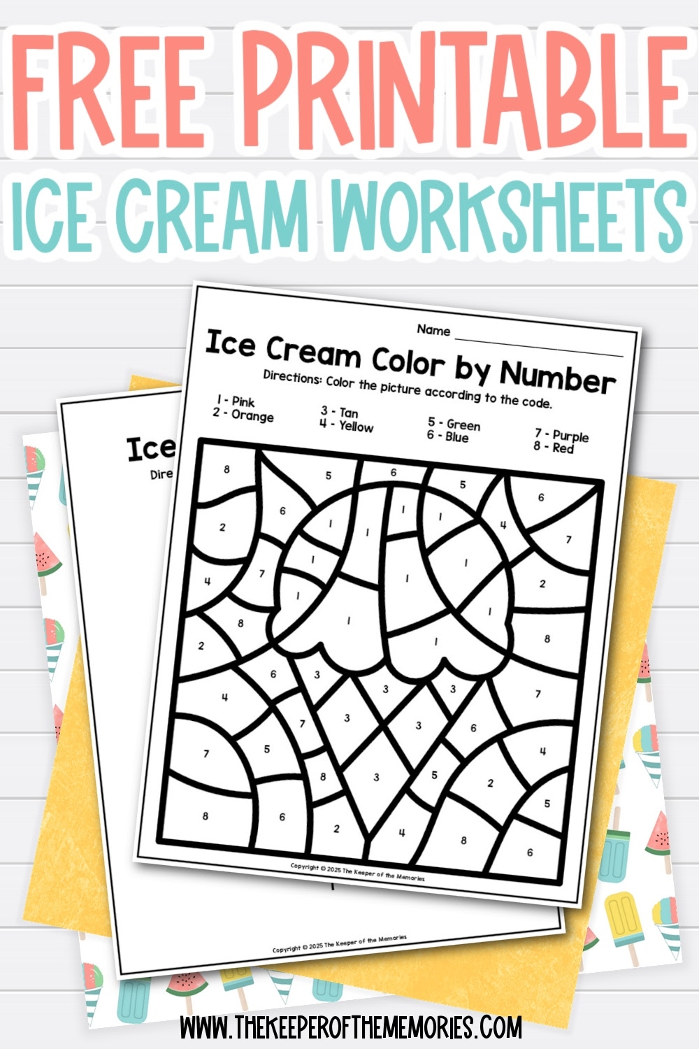 Free Ice Cream Printables For Preschoolers And Kindergartners The Keeper Of The Memories