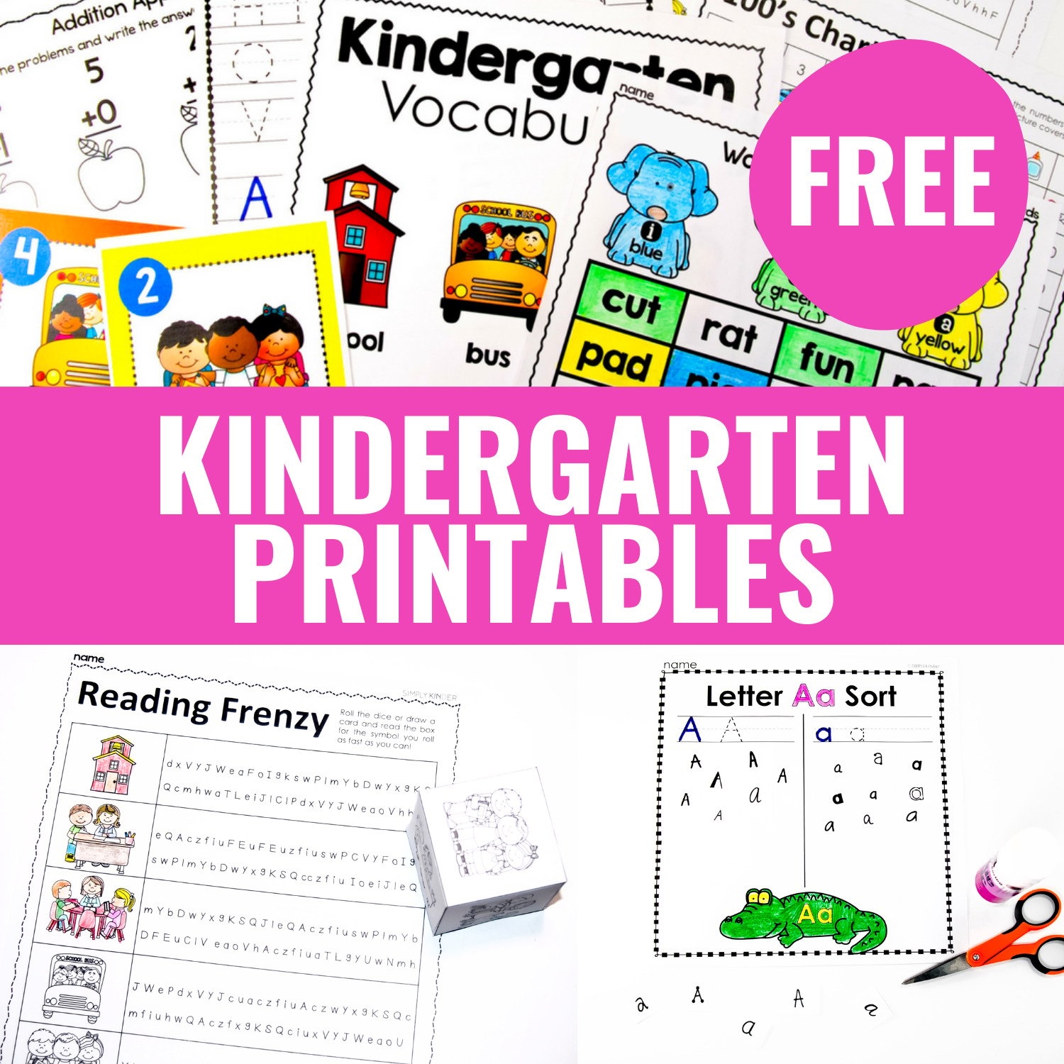 free kindergarten worksheets printable